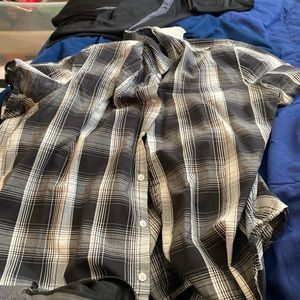 Structure short sleeve button up shirt